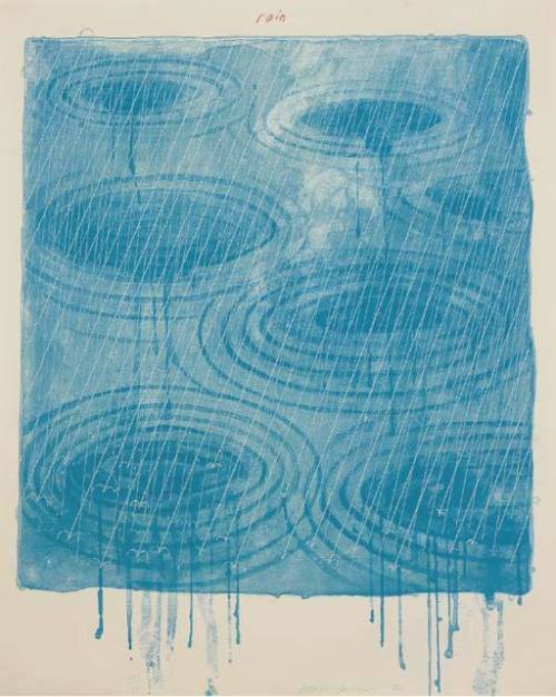 colin-vian:   David Hockney , Rain, from ‘The Weather Series’, 1973. Lithograph and