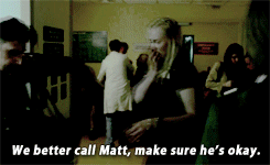 mattymurducks:Foggy worrying about Matt