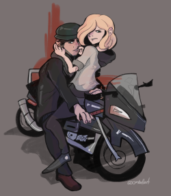 goombellart: gay motorcycle, for gays honest to god this is nothing like my normal art at all 