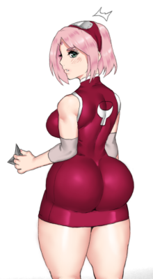 jay-marvel:Sakura booty doodle I colored