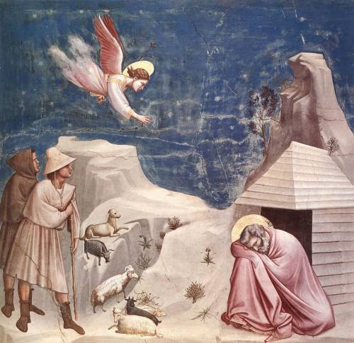 The Dream of Joachim, Giotto di Bondone, c.1305.Scrovegni Chapel, Padova, Italy.