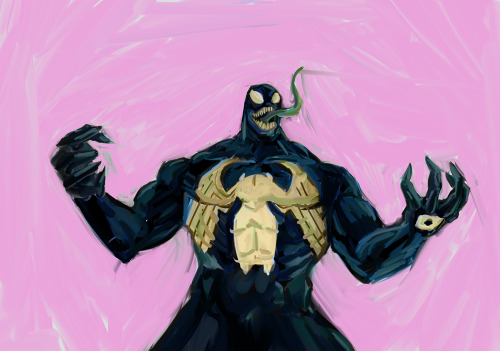 Learning to digital paint. Here’s a Venom study.