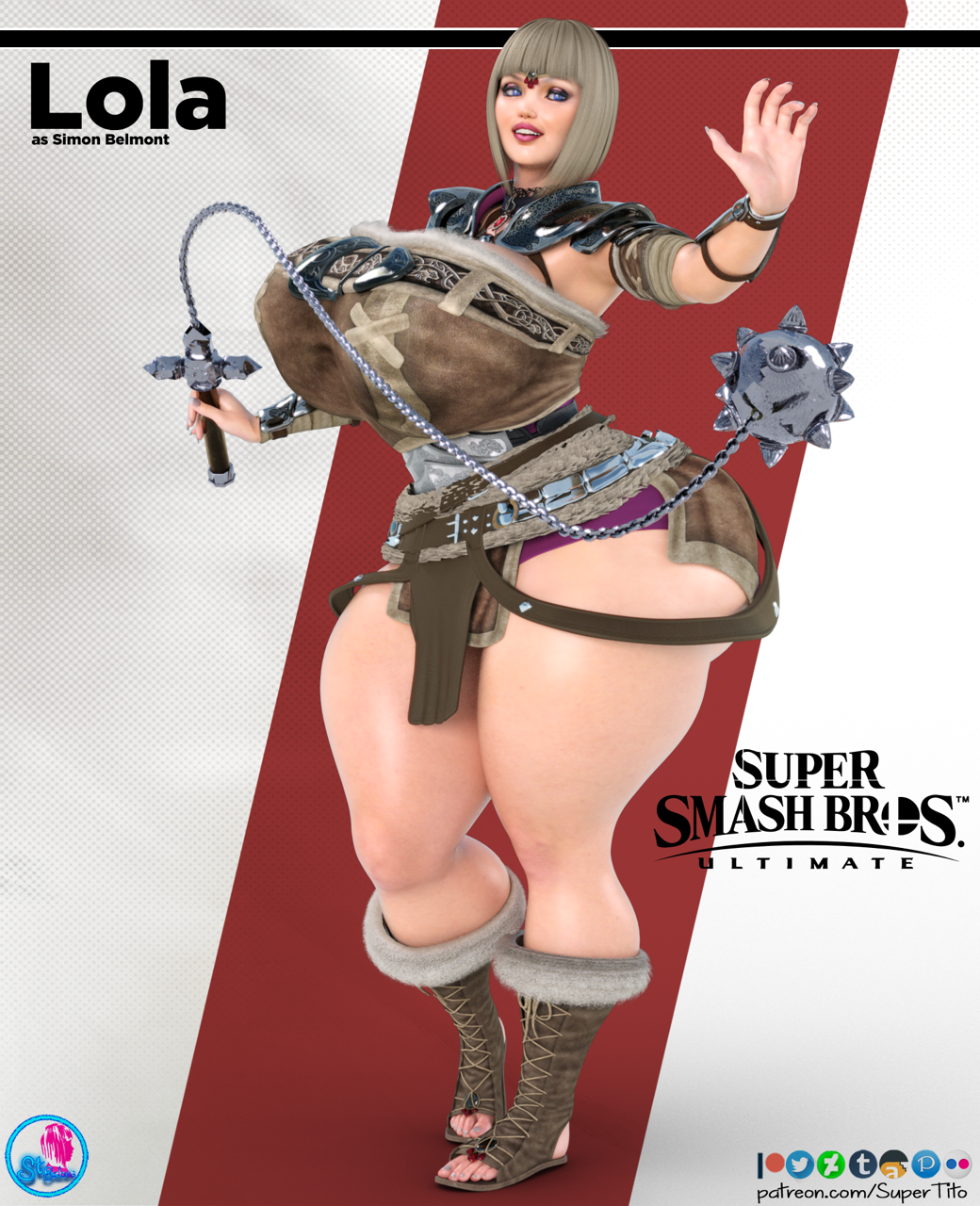 supertitoblog:  Today is pic is Lola as Simon Belmont“Witness the power of the