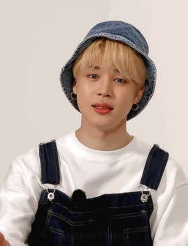 was it too much — loverkims: bucket hat jimin is the cutest <3