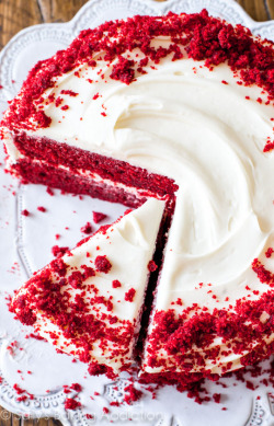 foodffs:Red Velvet Layer Cake with Cream Cheese Frosting.Really nice recipes. Every hour.Show me what you cooked!