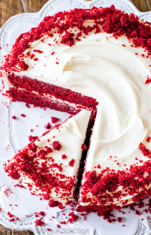 foodffs:Red Velvet Layer Cake with Cream porn pictures