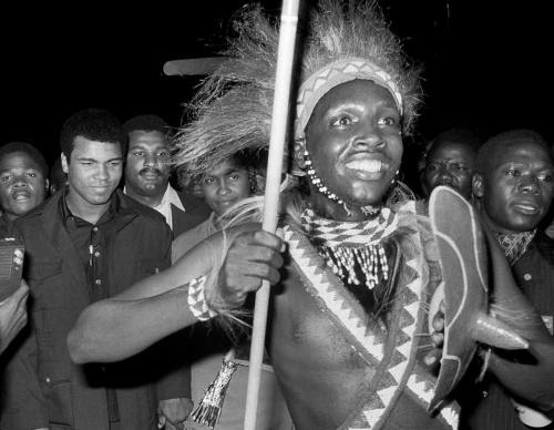 vintagecongo:  Muhammad Ali in Zaïre (now D.R.Congo) for Rumble in the Jungle. May he rest in peace 