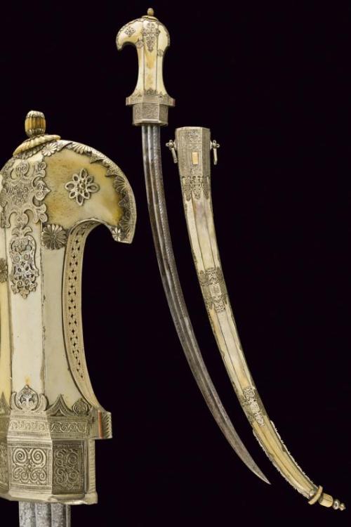 Rare bone mounted presentation koummya sabre, Morocco, 20th century.from Czerny&rsquo;s Internationa