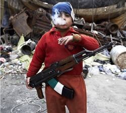 historiespast:  7 Year Old Syrian Rebel