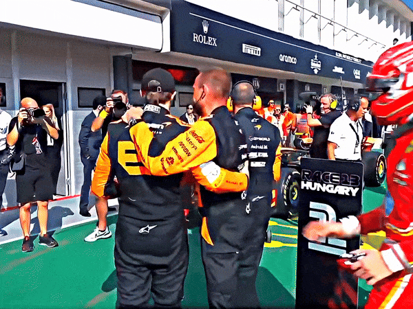 CHARLES LECLERC Congratulates OSCAR PIASTRI On His First F1 Win, Hungarian GP 2024