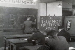 myfonts:  A sign painting school in the early 20th century.  via 