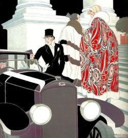 Mote-Historie:   René Vincent,   Cover Art For Automobilia, July 1922.    The