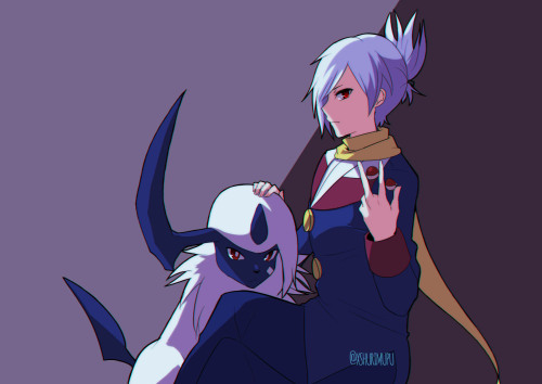 supershrimpcakes:  I was in the mood for more PokeCrossovers. Elite Four Riven and Gym Leader Quinn!