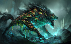 awesomedigitalart:weeping wolf by sandara