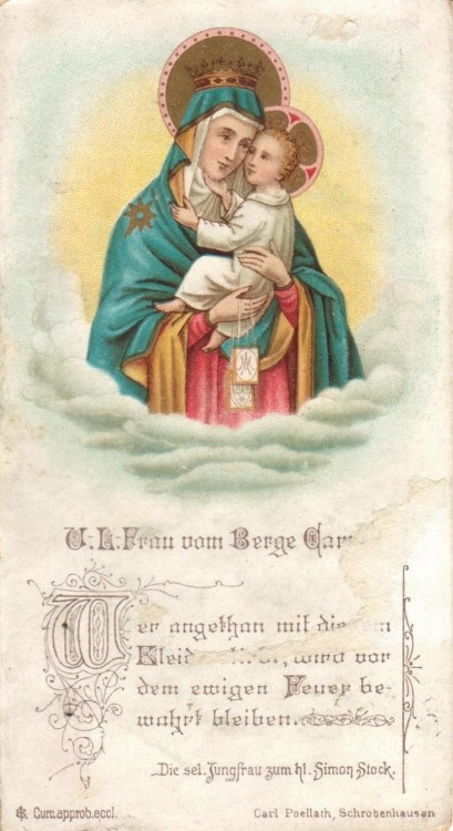 ordocarmelitarum - Whosoever dies clothed in this scapular shall...