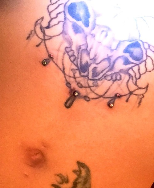 I now have 5 dermal piercings!