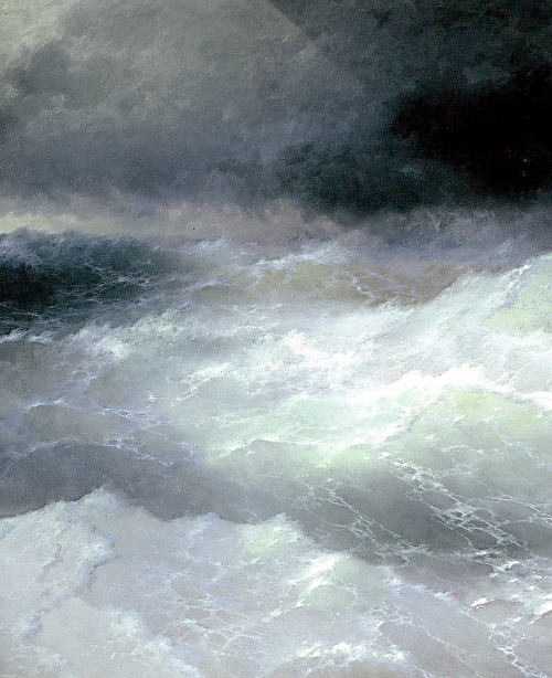 arsantiquis: Between the Waves (detail), Ivan Konstantinovich Aivazovsky.
