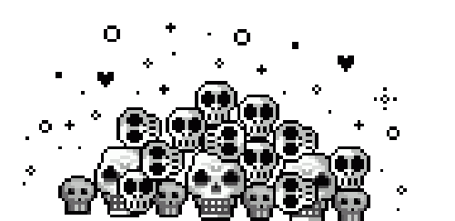sixpenceee:  A compilation of cute, transparent halloween pixels in spirit of our