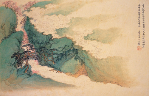 Peach Blossom and Fishing Boat, Wang Hui (1632-1717)