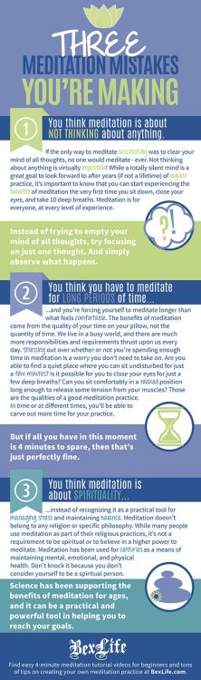 numberonemakeravenue:Three Meditation Mistakes You’re Making