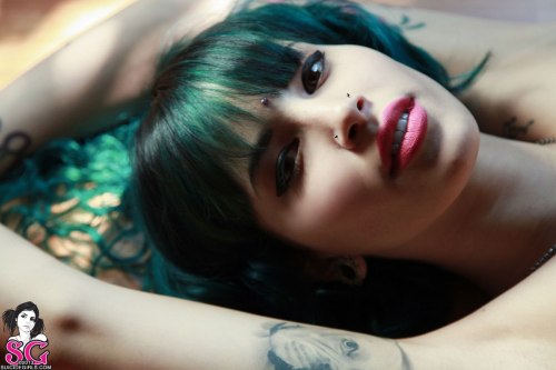  Venom DATE: Jul 27, 2013   PHOTOGRAPHER: cudnovati RAMBO SAYS:  “What could be sexier than a turquoise-haired vixen enjoying a book in the nude?!” 