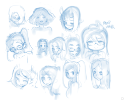 Some anime DOODLES. Oh god look at how sickeningly