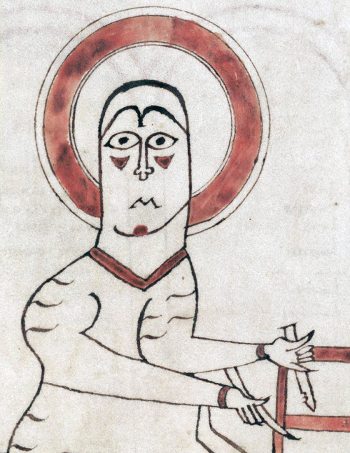 discardingimages:St. Matthew writing his GospelGospels, Britanny 9th-10th centuryBodleian Library, M