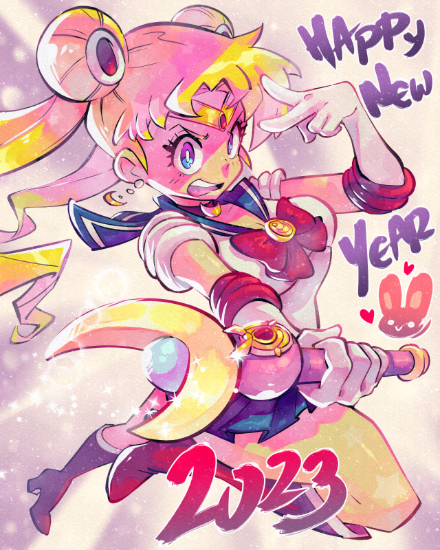 rafchu:Happy new year of the rabbit with best bunny girl Usagi  ／(＞×＜)＼