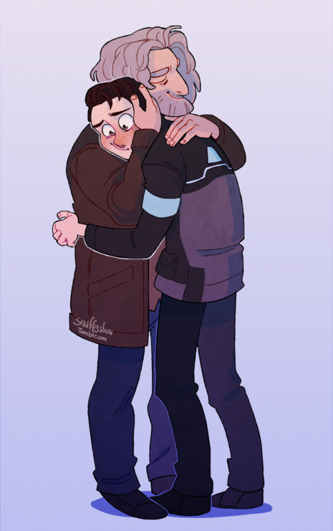 snuffysbox:surrogate parent-child relationships in games kill me more than anything, hank and connor