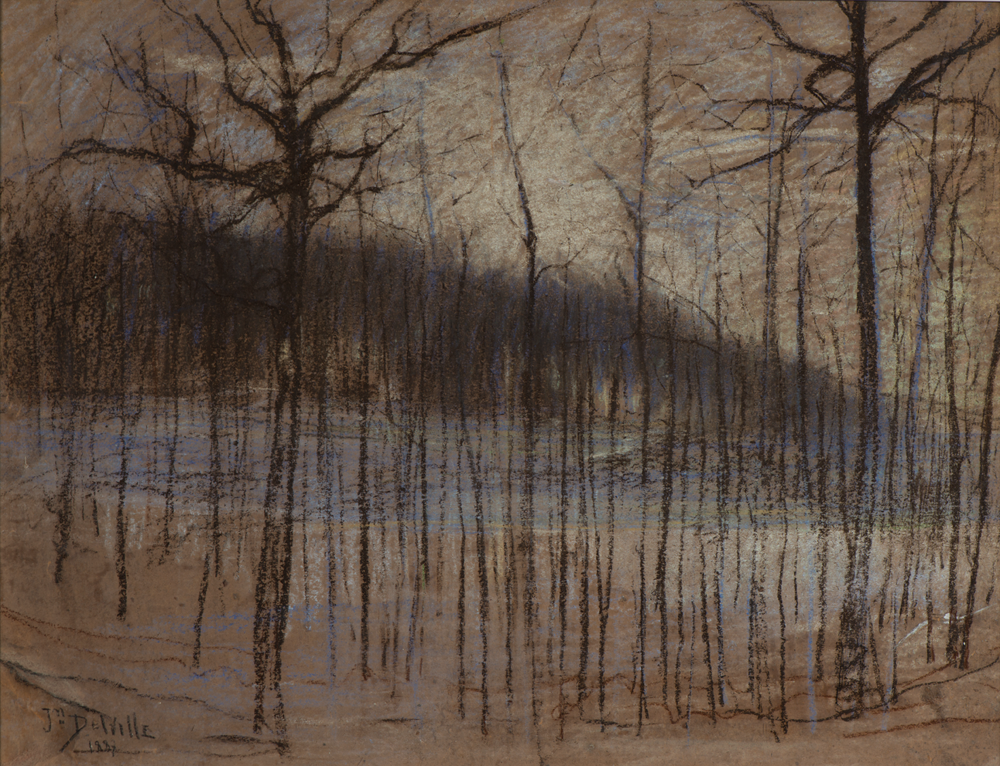 amare-habeo:Jean Delville (Belgian, 1867 - 1953)  Forest Mosselman, 1887