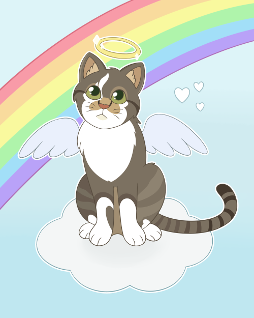 billciipher: Finished pet memorial for one of my clients! Their cat Booboo sadly passed a few months