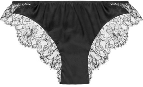 Carine Gilson Silk-satin and lace briefs by Carine Gilson 