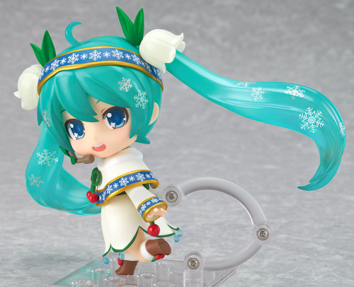 goodsmilecompanyunofficial:  Nendoroid Snow Miku: Snow Bell Version by the Good Smile Company. Orders will be open from the 8th February 2015 - 16th February 2015.   These are my favourite flowers. I might just have to order this ugh