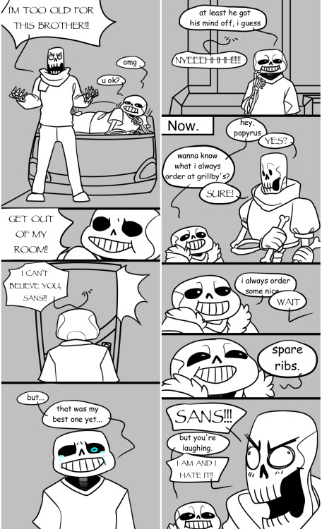 maro-k-tovara:  sO @askbabybones had this question, I think it was “does baby papyrus like puns” or something, and I was just thinking,,, what if papyrus DID ABSOLUTELY love the jokes, but thought’s he’s too old for it bUT HE SECRETLY OF COURSE