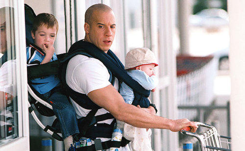 Looking after the kids as Lieutenant Shane Wolfe in The Pacifier.