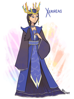 kynimdraws:  So I drew Xerneas and Yveltal in Korean historical clothes (more or less) for a twitter Pokemon gijinka collab! Sort of like the Three Kingdoms in China, there also were Three Kingdoms in Korea. For Xerneas I picked 신라 (Silla) fashion,