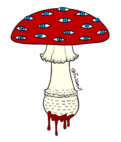 Mushroom with eyes Print stuff: x