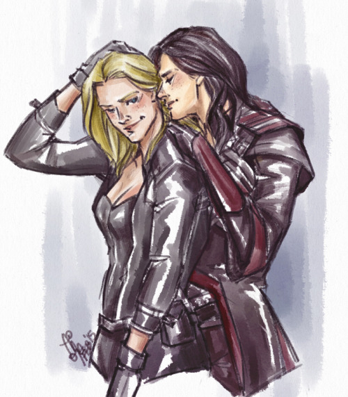 Nyssa/Sara. I was testing out a brush while simultaneously fuming about Arrow S3. (also I just reali
