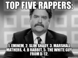 l0stinmemories:  Posting this because I feel angry over this Justin Mohrle kid that Dr Dre has signed and people keep saying he’s the next Eminem. What a joke..Marshall is irreplaceable. 