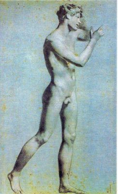 boysnmenart:  Pierre Paul Prud'hon - Jeune homme nu marchant