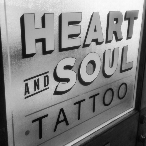 A few snaps of the Nicholas building and our new door signage for Heart &amp; Soul Tattoo! 