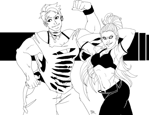 sketchedramblings:  wanted to draw some fashionable Zarya & Widowmaker, and decided to jump on the Inktober bandwagon as well.  Honestly, i’ll probably color it later, knowing me.  