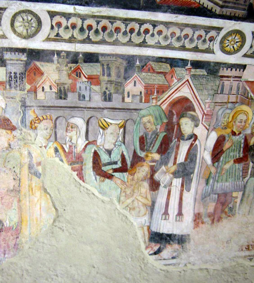 Frescoes from Chapelle Saint Sebastian illustrating scenes from the life of St. Sebastian by Giovann