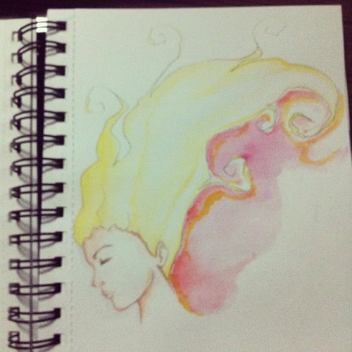 Perfil&hellip; #watercolor #art #artdraw #drawing #faces #pencil #colors #copic #cores