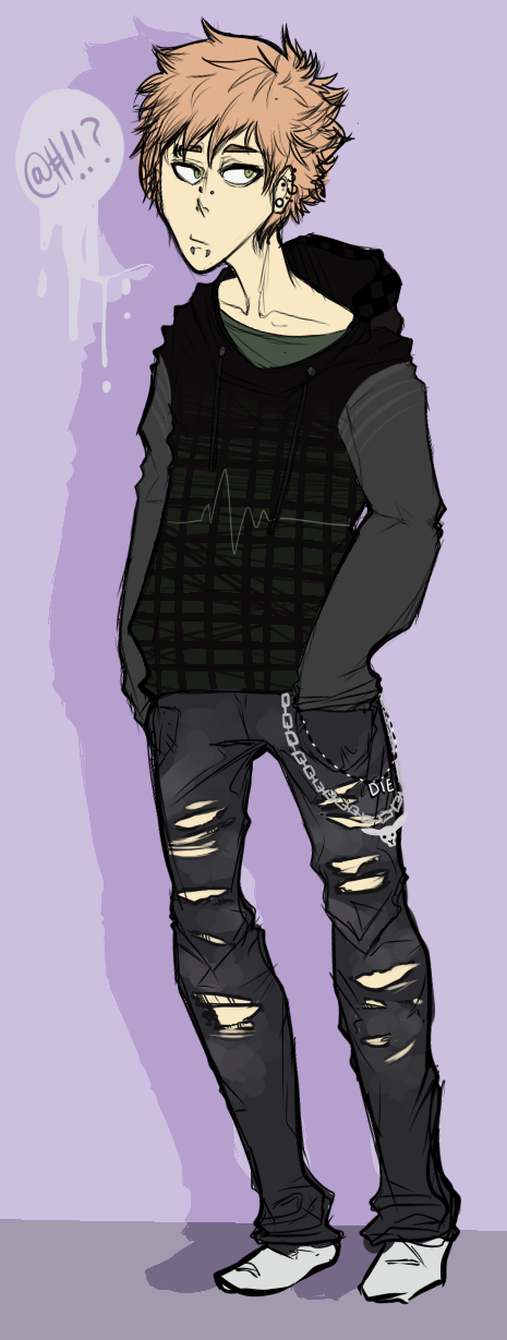 hysterifun:  if i said i didn’t like doodling 16 year old scene kid noiz i’d