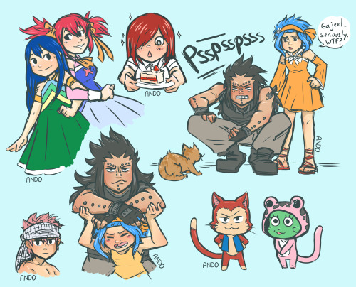 antoniaandros:It’s 7/7 so I’m declaring it Fairy Tail day! Here’s a bunch of doodles!