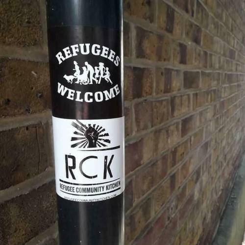 Pro-Refugee stickers spotted in Kent, UK