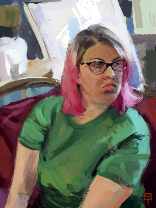 zombqueen: cspillustration: Another portrait for a friend. ITS’A ME, SHANNON!!! thanks Casey!