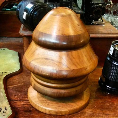 Spotted this ENORMOUS decoration at an antique store in #SantaCruz - looks like the world’s biggest wooden buttplug. #sextoy #buttplug #butt #whatisthis #wtf #art #turnedwood #lathe #antique #antiques #antiquing #shopping #wtfart