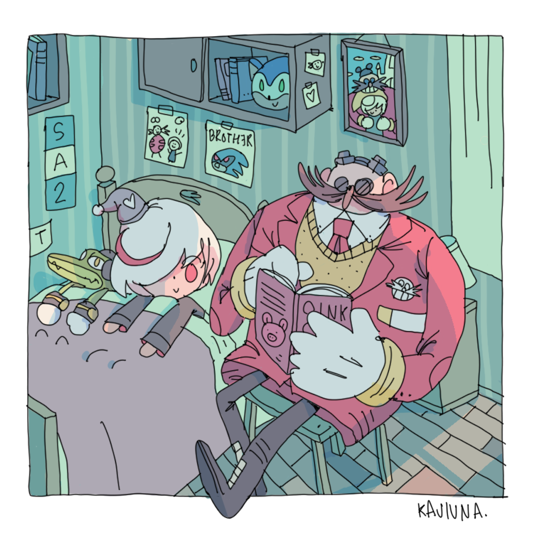 dr. eggman and sage (sonic and 2 more) drawn by magicbun